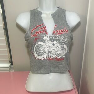 Rockstar Deep V Crop Top